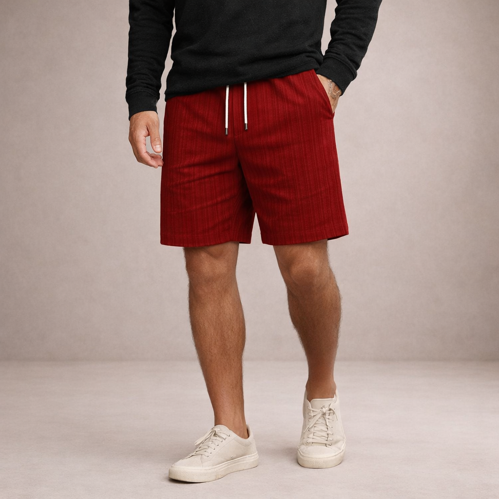 Men's Casual Striped Drawstring Shorts