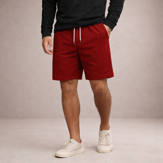Men's Casual Striped Drawstring Shorts
