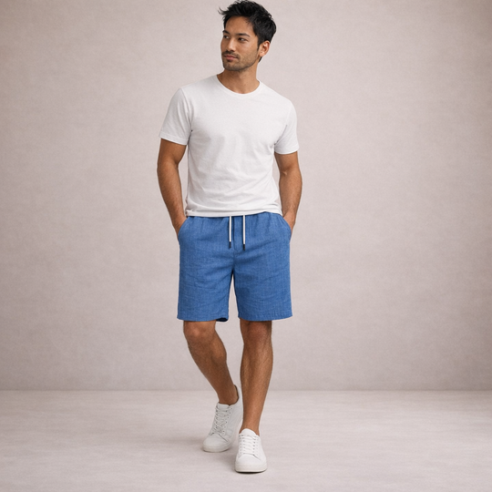Men's Casual Striped Drawstring Shorts