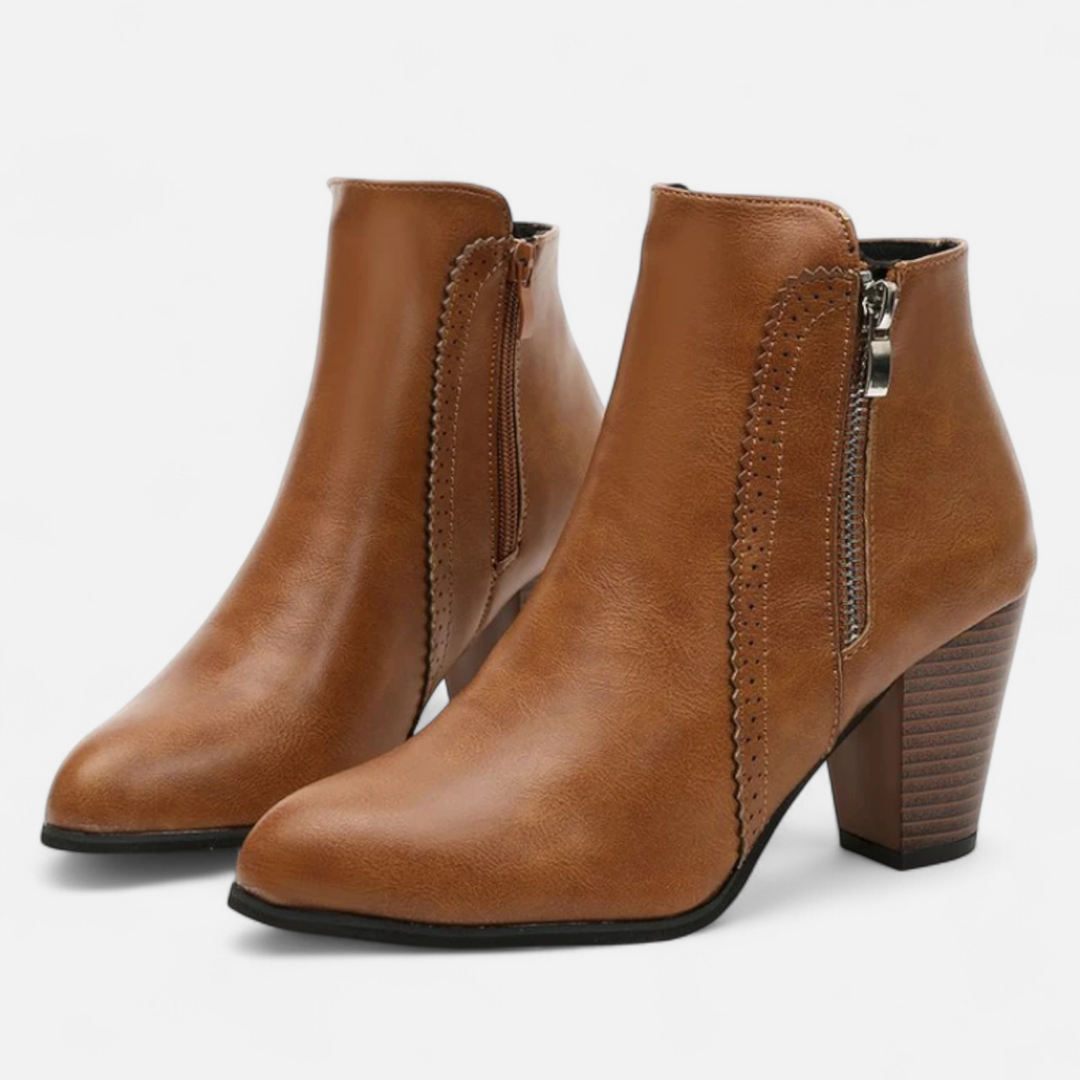 Women's Classic Side-Zip Block Heel Ankle Boots