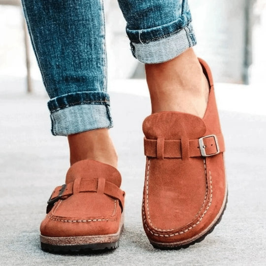 Verstellbare Damen-Clogs mit Schnalle und orthopädischem Komfort