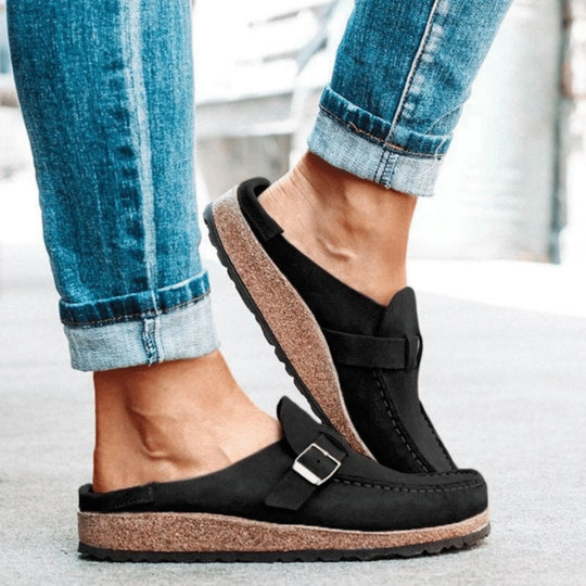 Verstellbare Damen-Clogs mit Schnalle und orthopädischem Komfort