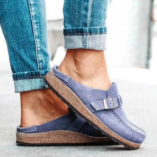 Verstellbare Damen-Clogs mit Schnalle und orthopädischem Komfort