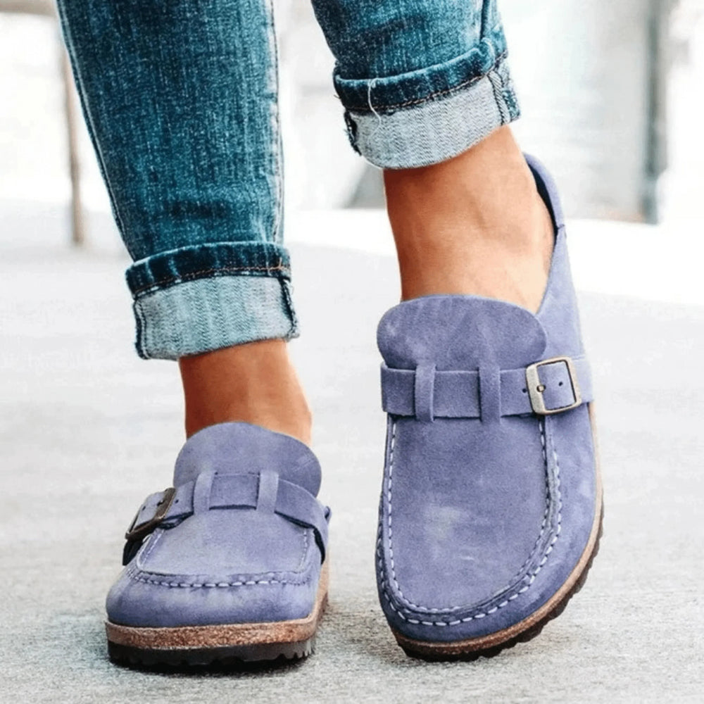 Verstellbare Damen-Clogs mit Schnalle und orthopädischem Komfort