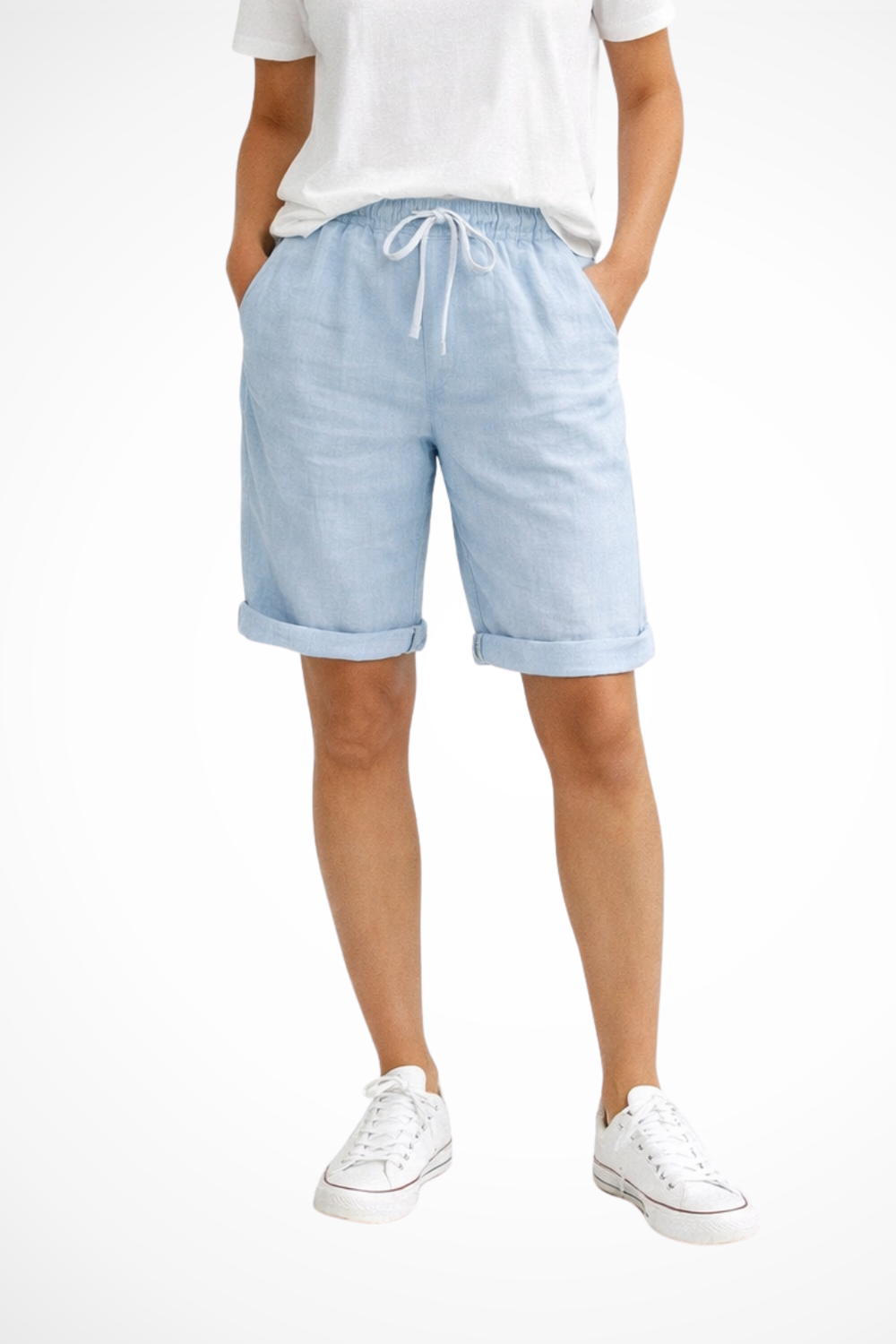 Women's Relaxed Drawstring Bermuda Shorts