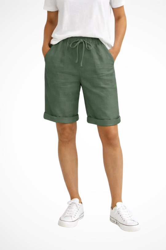 Women's Relaxed Drawstring Bermuda Shorts