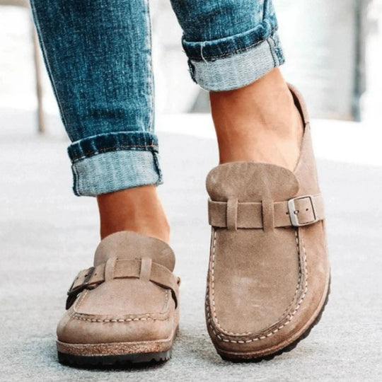 Verstellbare Damen-Clogs mit Schnalle und orthopädischem Komfort