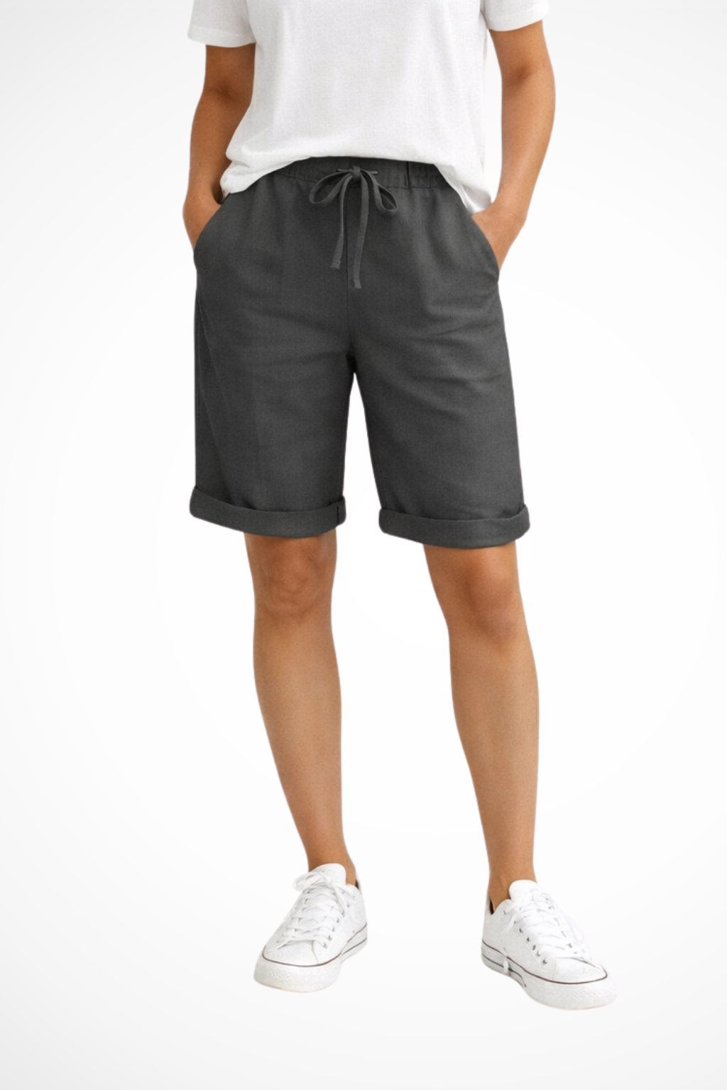 Women's Relaxed Drawstring Bermuda Shorts