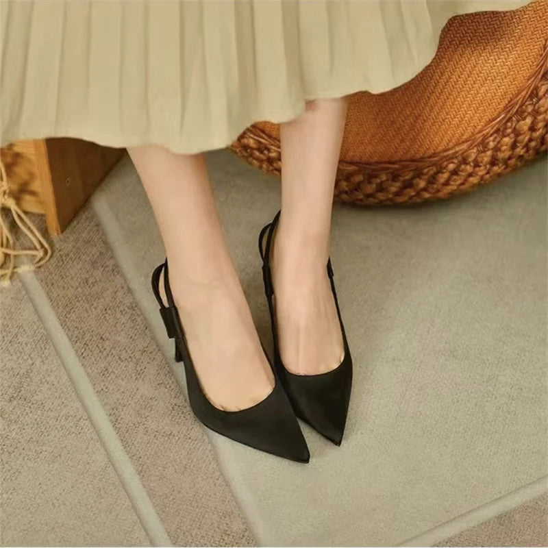 Women's Pointed Toe Slingback High Heel Pumps