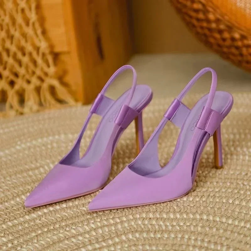 Women's Pointed Toe Slingback High Heel Pumps