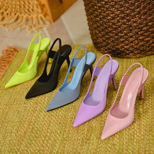 Women's Pointed Toe Slingback High Heel Pumps