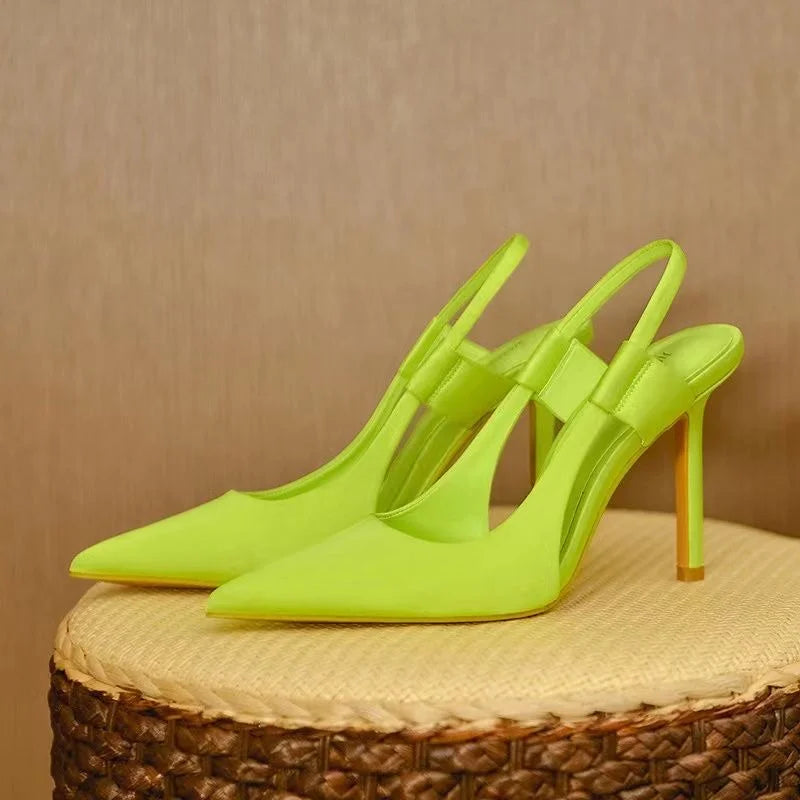 Women's Pointed Toe Slingback High Heel Pumps