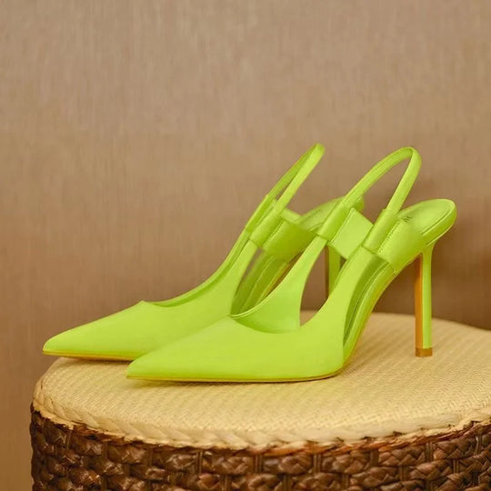 Women's Pointed Toe Slingback High Heel Pumps