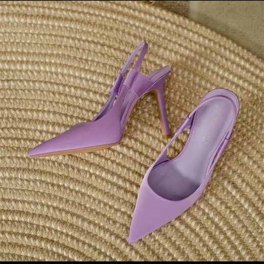 Women's Pointed Toe Slingback High Heel Pumps