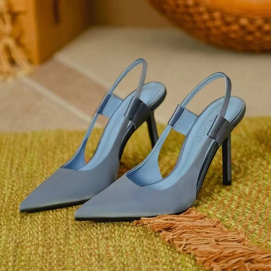 Women's Pointed Toe Slingback High Heel Pumps