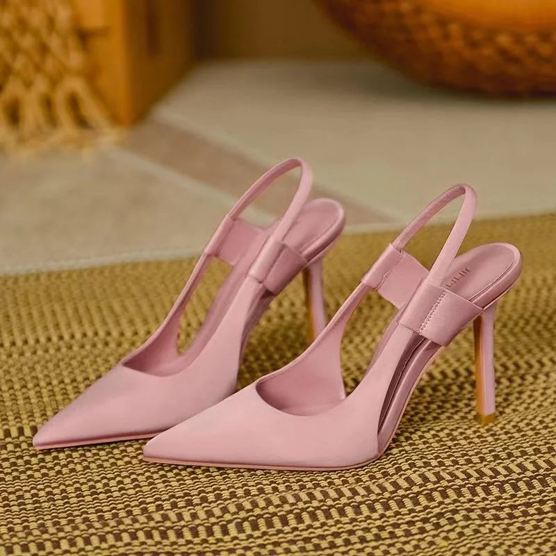 Women's Pointed Toe Slingback High Heel Pumps