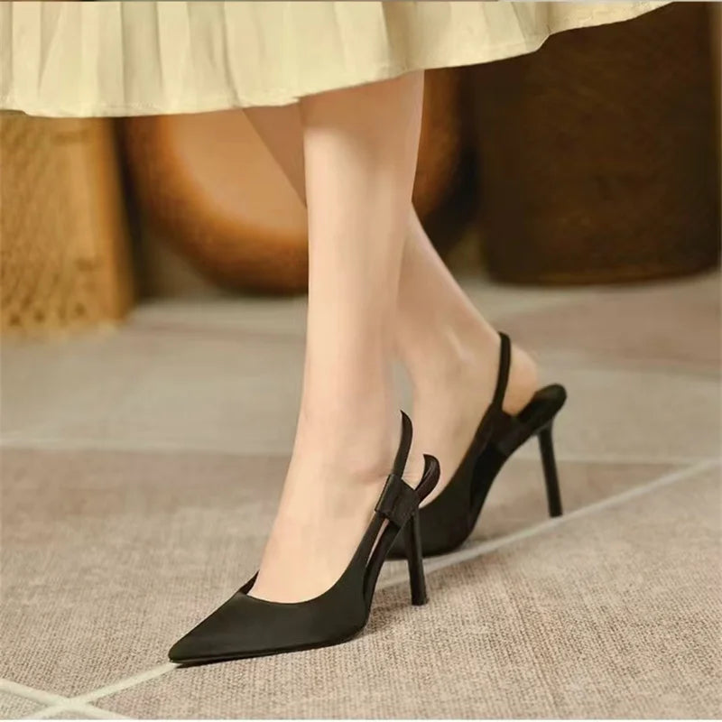 Women's Pointed Toe Slingback High Heel Pumps