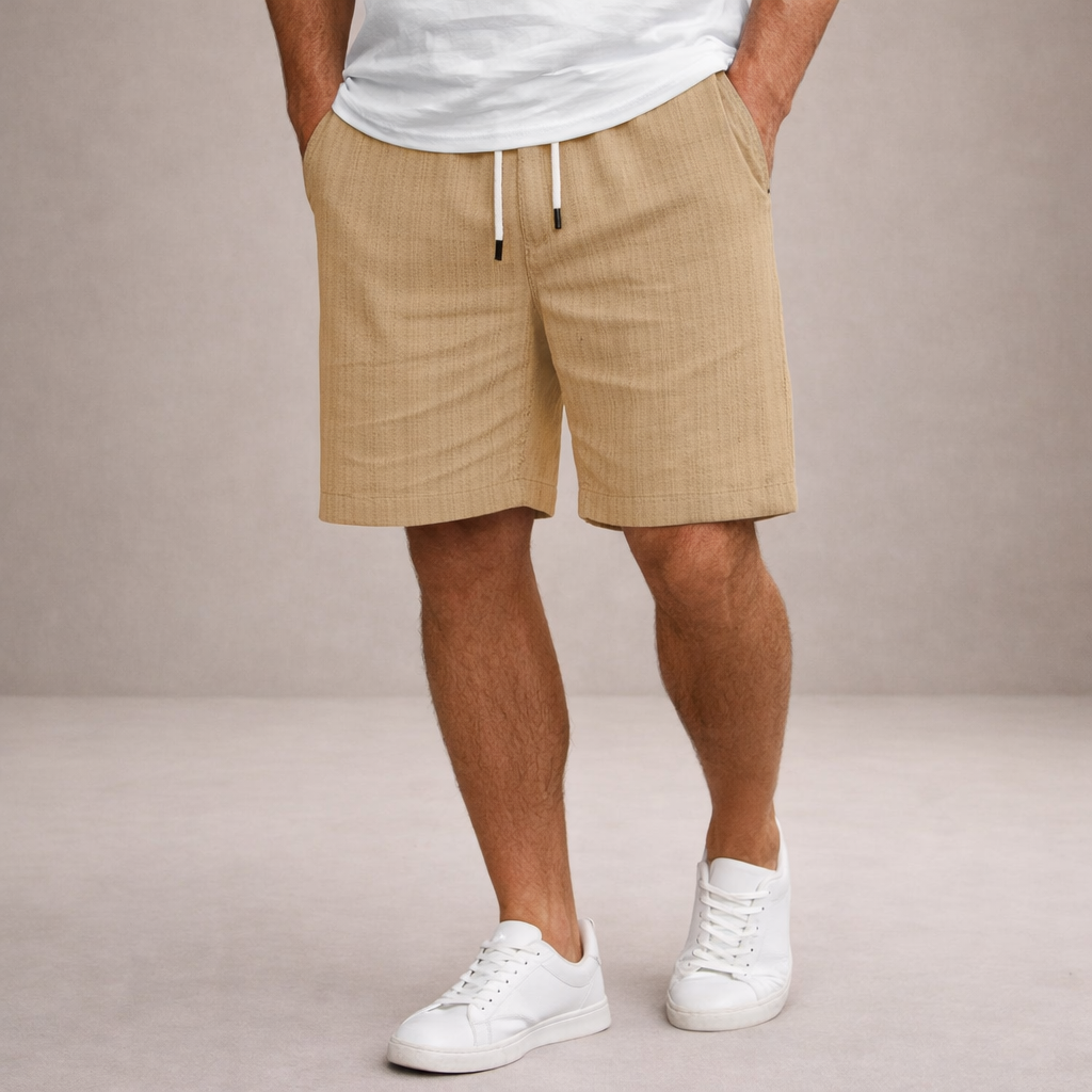 Men's Casual Striped Drawstring Shorts