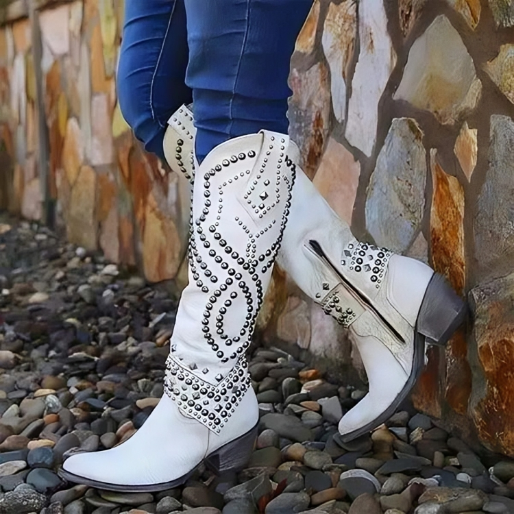 Women's Western Studded Knee-High Cowboy Boots