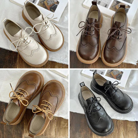 Damen Brogue Schnür-Oxford Schuhe