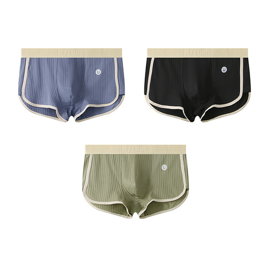 Men's Ribbed Low Rise Boxer Briefs