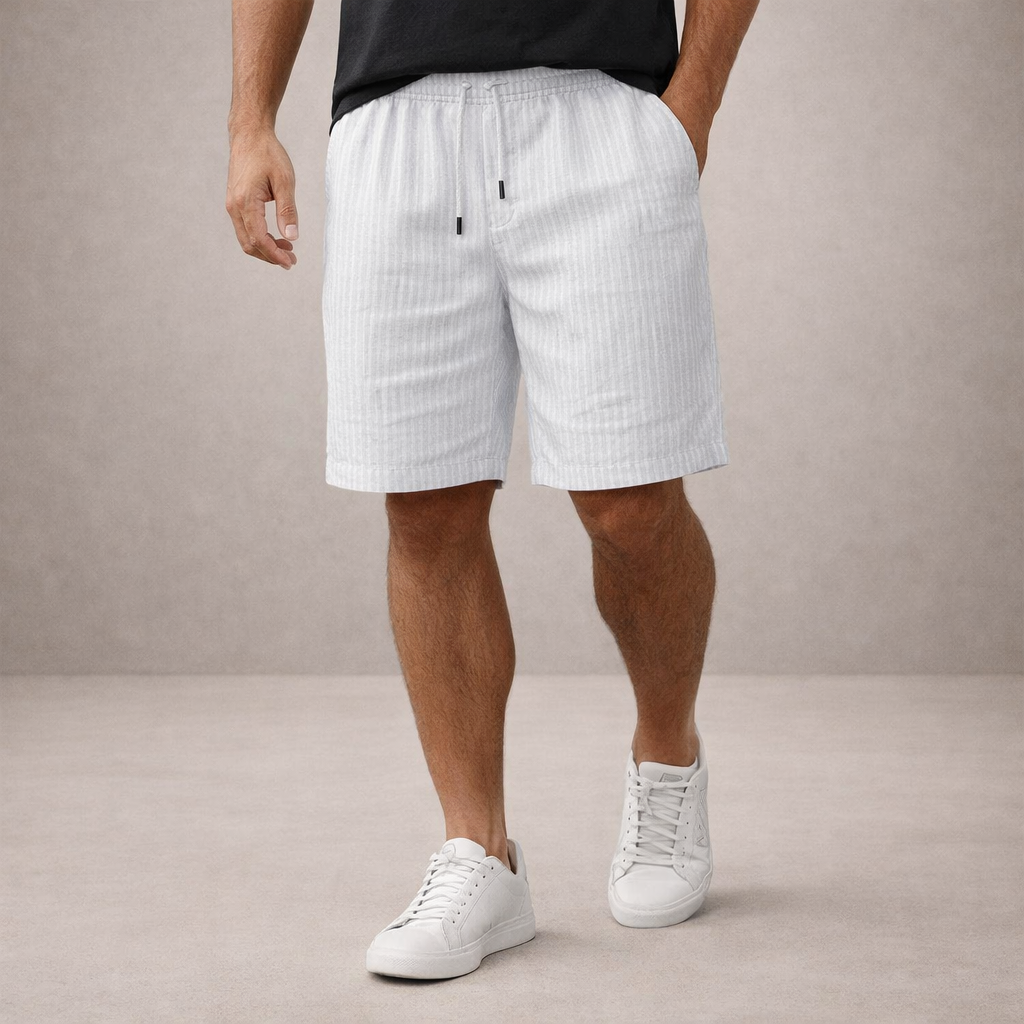 Men's Casual Striped Drawstring Shorts