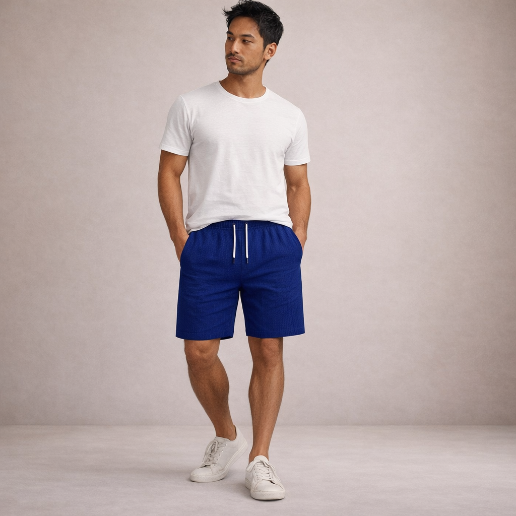 Men's Casual Striped Drawstring Shorts