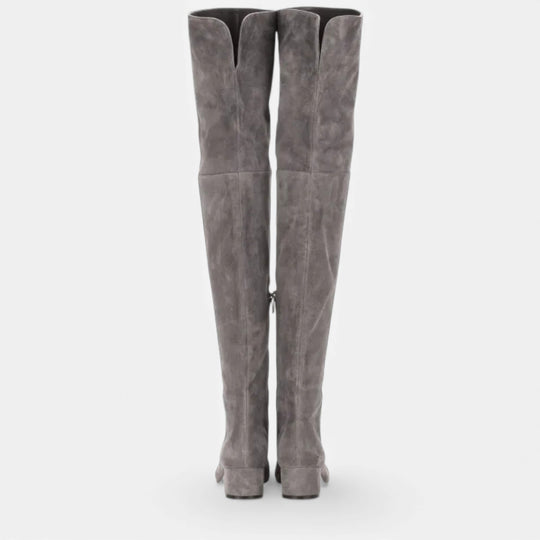 Women's Over-the-Knee Suede Block Heel Boots