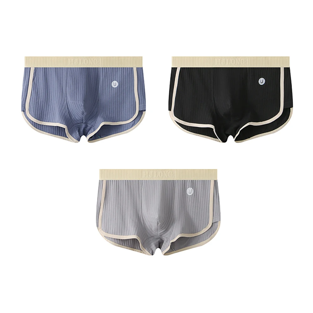 Men's Ribbed Low Rise Boxer Briefs