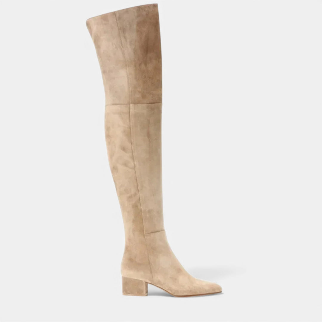 Women's Over-the-Knee Suede Block Heel Boots