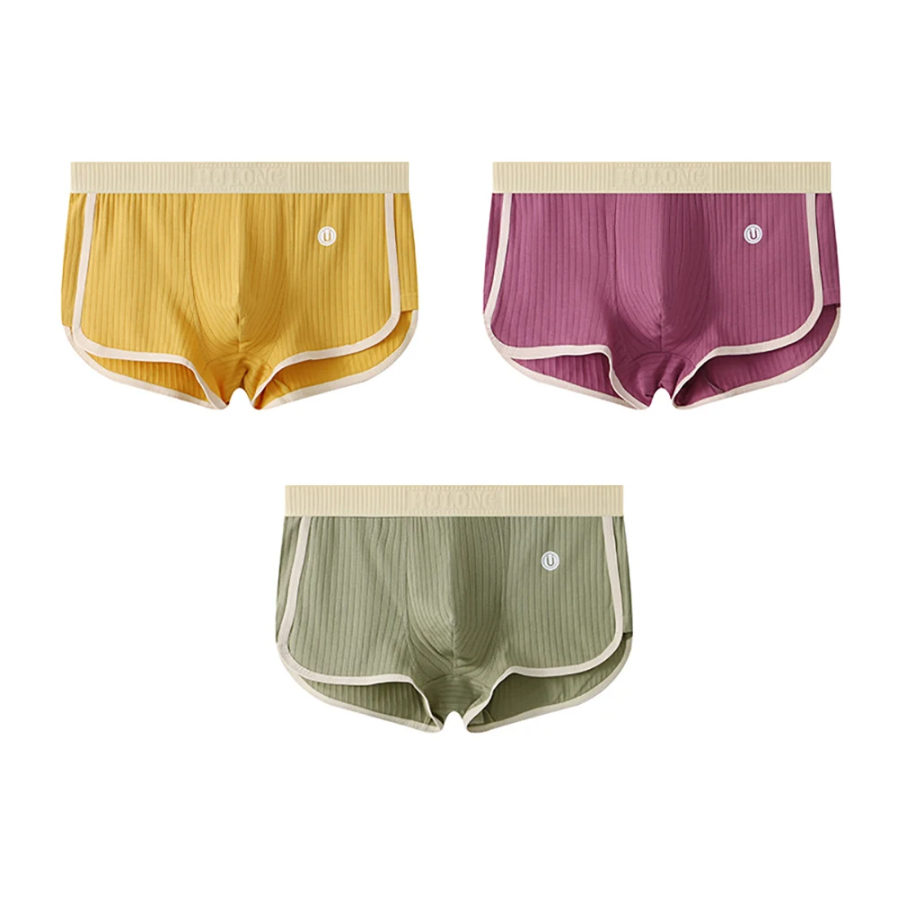 Men's Ribbed Low Rise Boxer Briefs