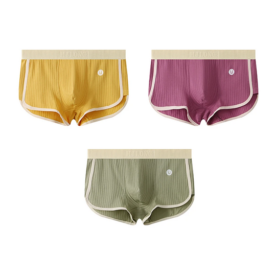 Men's Ribbed Low Rise Boxer Briefs