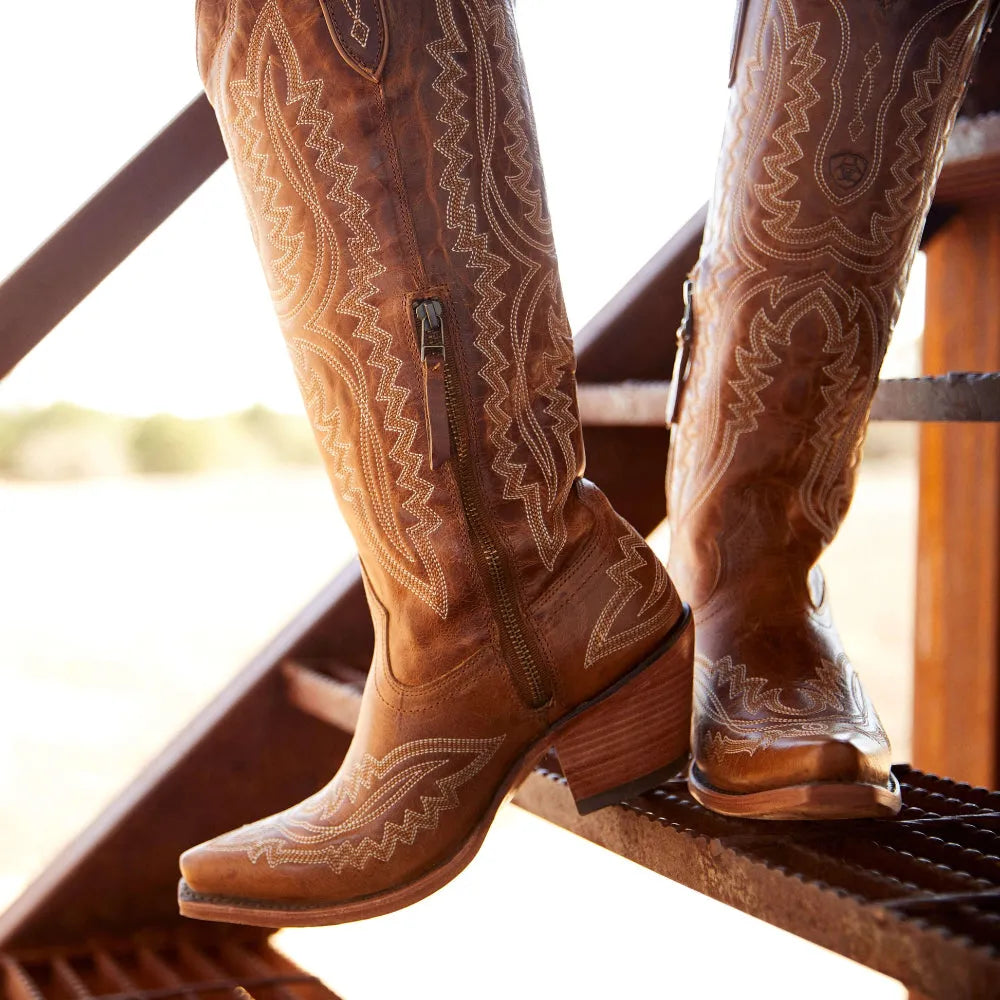 Women's Embroidered Western Knee-High Cowboy Boots