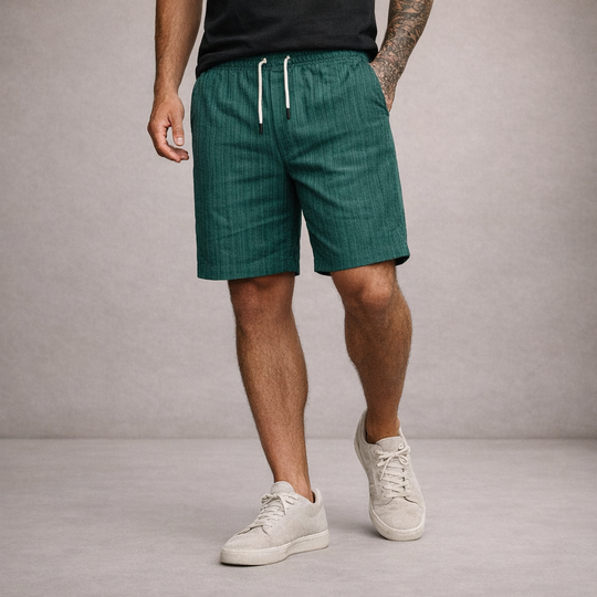 Men's Casual Striped Drawstring Shorts