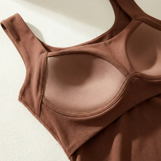 Damen eng anliegendes Tanktop mit quadratischem Ausschnitt