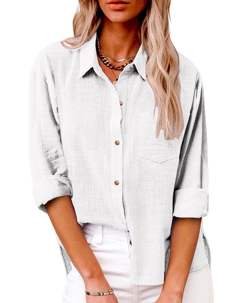 Women's Relaxed Roll-Tab Button-Up Shirt