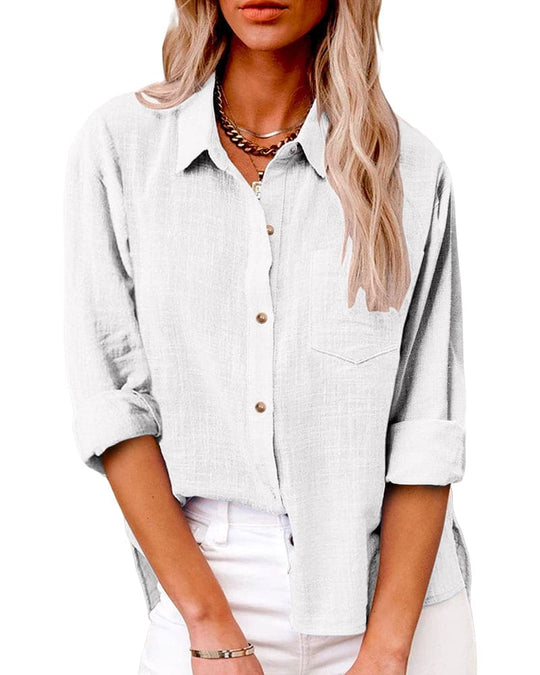 Women's Relaxed Roll-Tab Button-Up Shirt