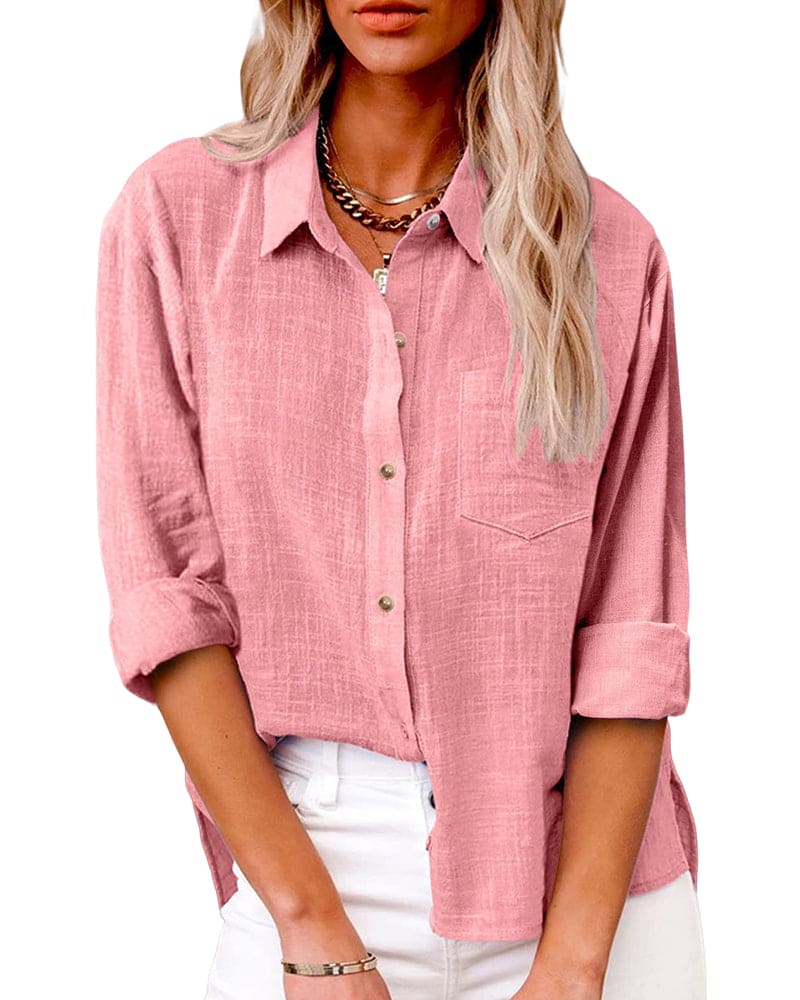 Women's Relaxed Roll-Tab Button-Up Shirt