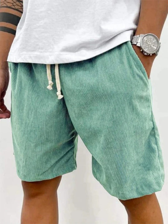 Men's Corduroy Drawstring Casual Shorts