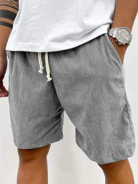Men's Corduroy Drawstring Casual Shorts
