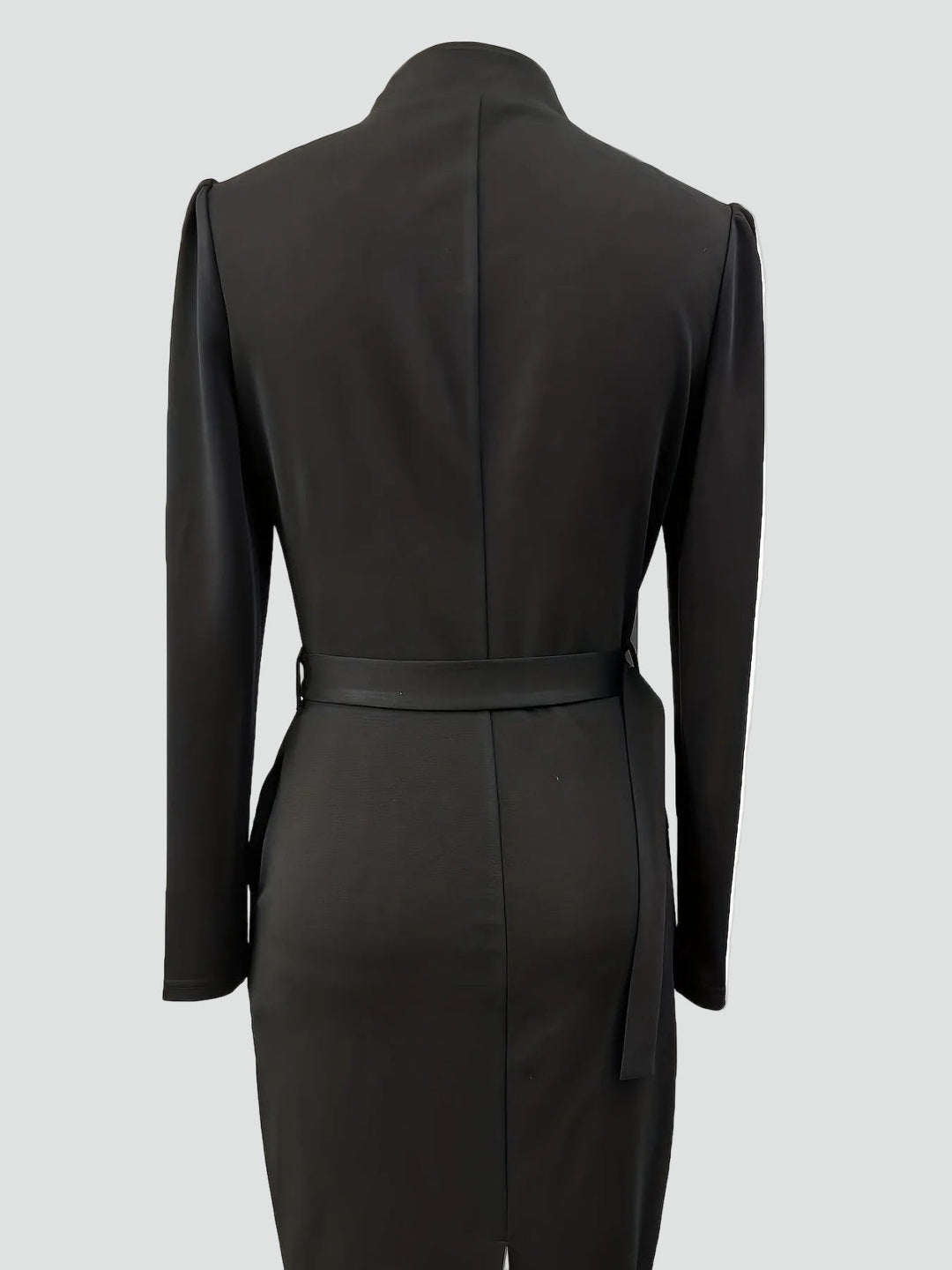 Women's Tailored Belted Midi Dress