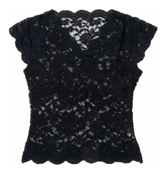 Women's Floral Lace V-Neck Bodysuit Blouse