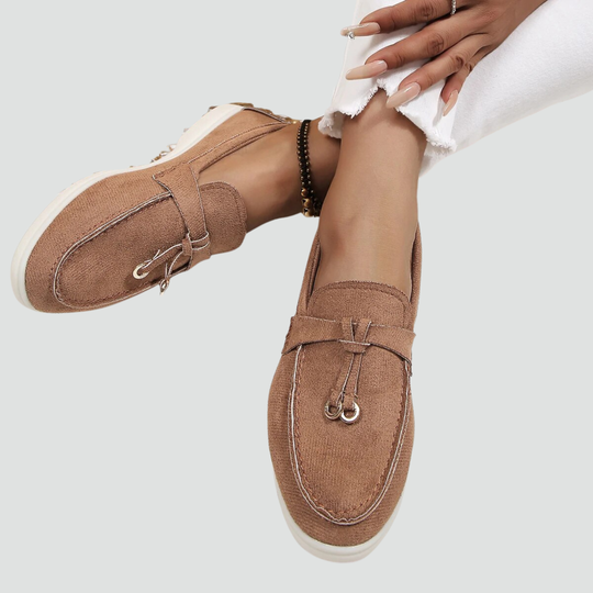 Damen Wildleder Quasten Komfort Loafers