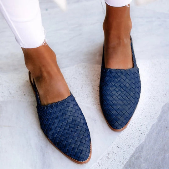 Damen gewebte, spitze Slipper für den Alltag