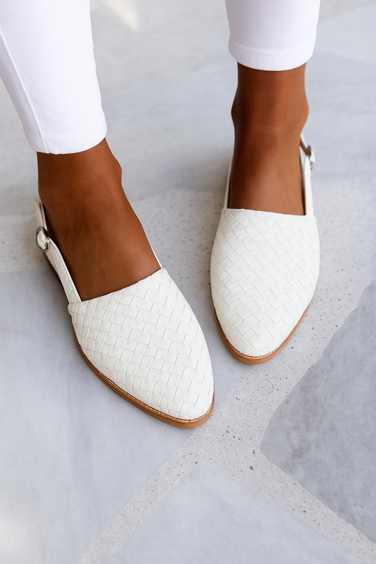Damen gewebte, spitze Slipper für den Alltag