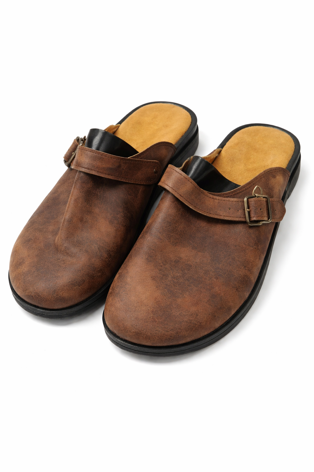 Men's Buckle Strap Slip-On Clogs