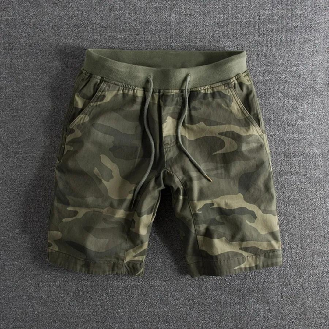 Men's Camouflage Drawstring Casual Shorts