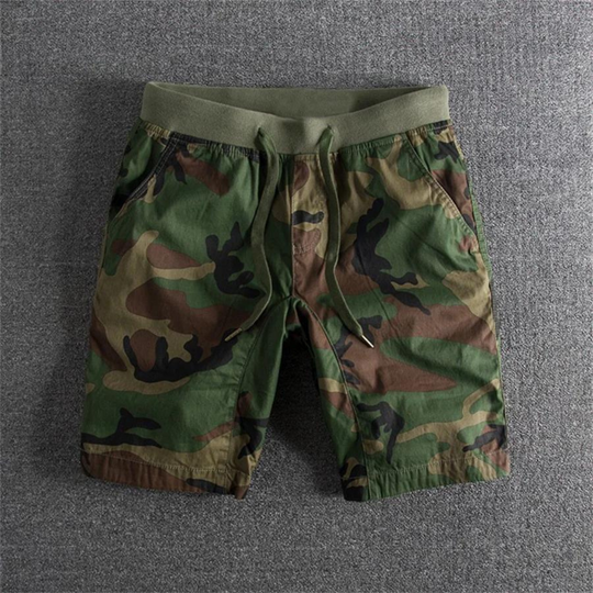 Men's Camouflage Drawstring Casual Shorts