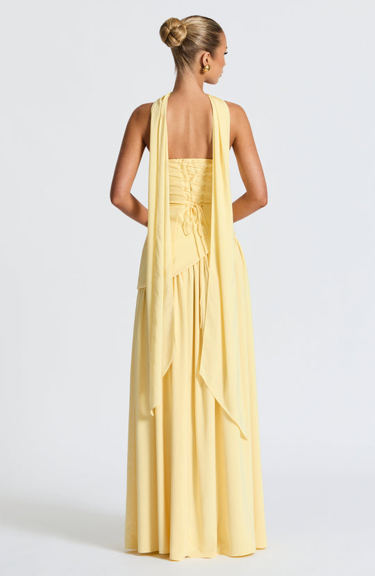 Women's Elegant Strapless High Slit Maxi Dress