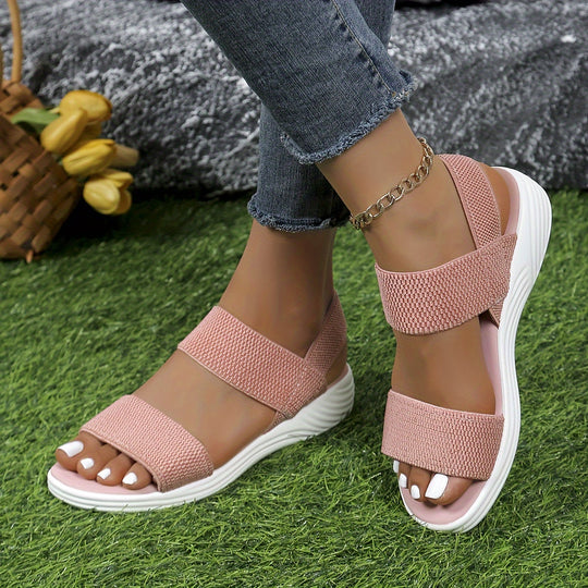 Women's Textured Strap Comfort Sandals